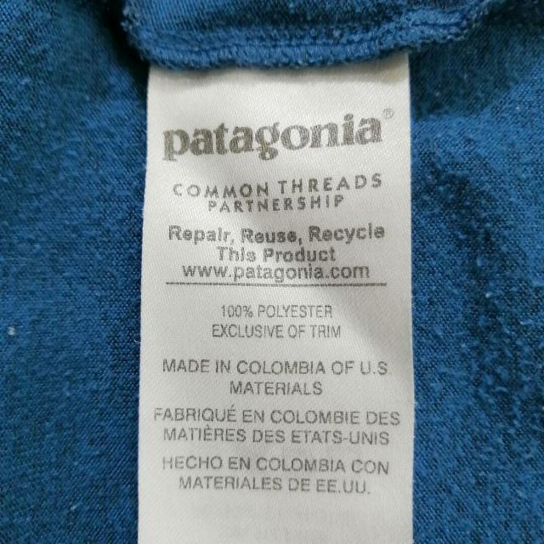 patagonia(パタゴニア)のPatagonia(パタゴニア) 半袖Tシャツ サイズM メンズ - ブルー クルーネック メンズのトップス(Tシャツ/カットソー(半袖/袖なし))の商品写真