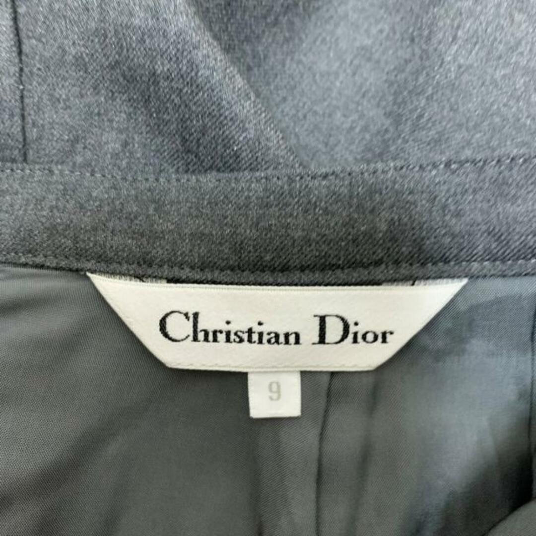 Christian Dior(クリスチャンディオール)のDIOR/ChristianDior(ディオール/クリスチャンディオール) スカート サイズ9 M レディース美品  - ダークグレー ひざ丈 レディースのスカート(その他)の商品写真