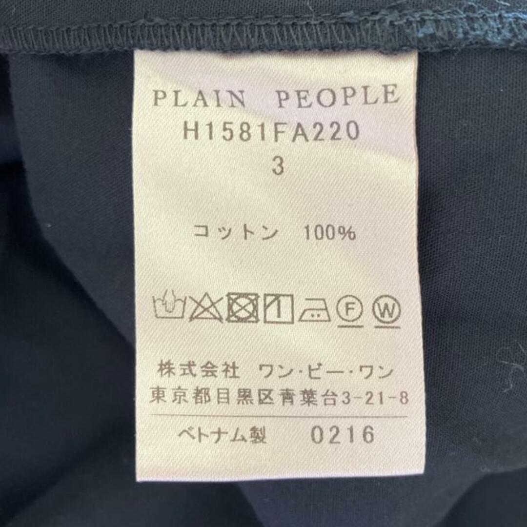 PLAIN PEOPLE(プレインピープル) ワンピース サイズ3 L レディース - 黒 長袖/ロング レディースのワンピース(その他)の商品写真