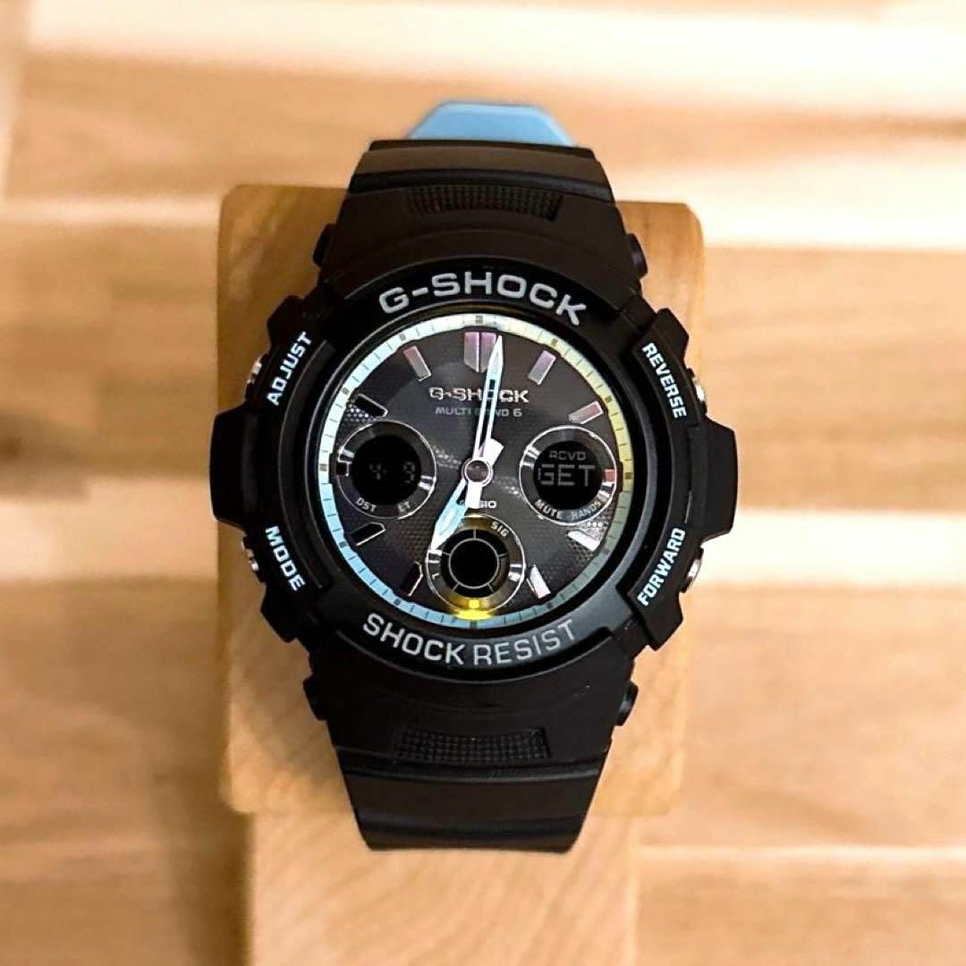 G-SHOCK(ジーショック)の激レア/美品【カシオ】ジーショック電波ソーラー腕時計 AWG-M100SPC 黒 レディースのファッション小物(腕時計)の商品写真