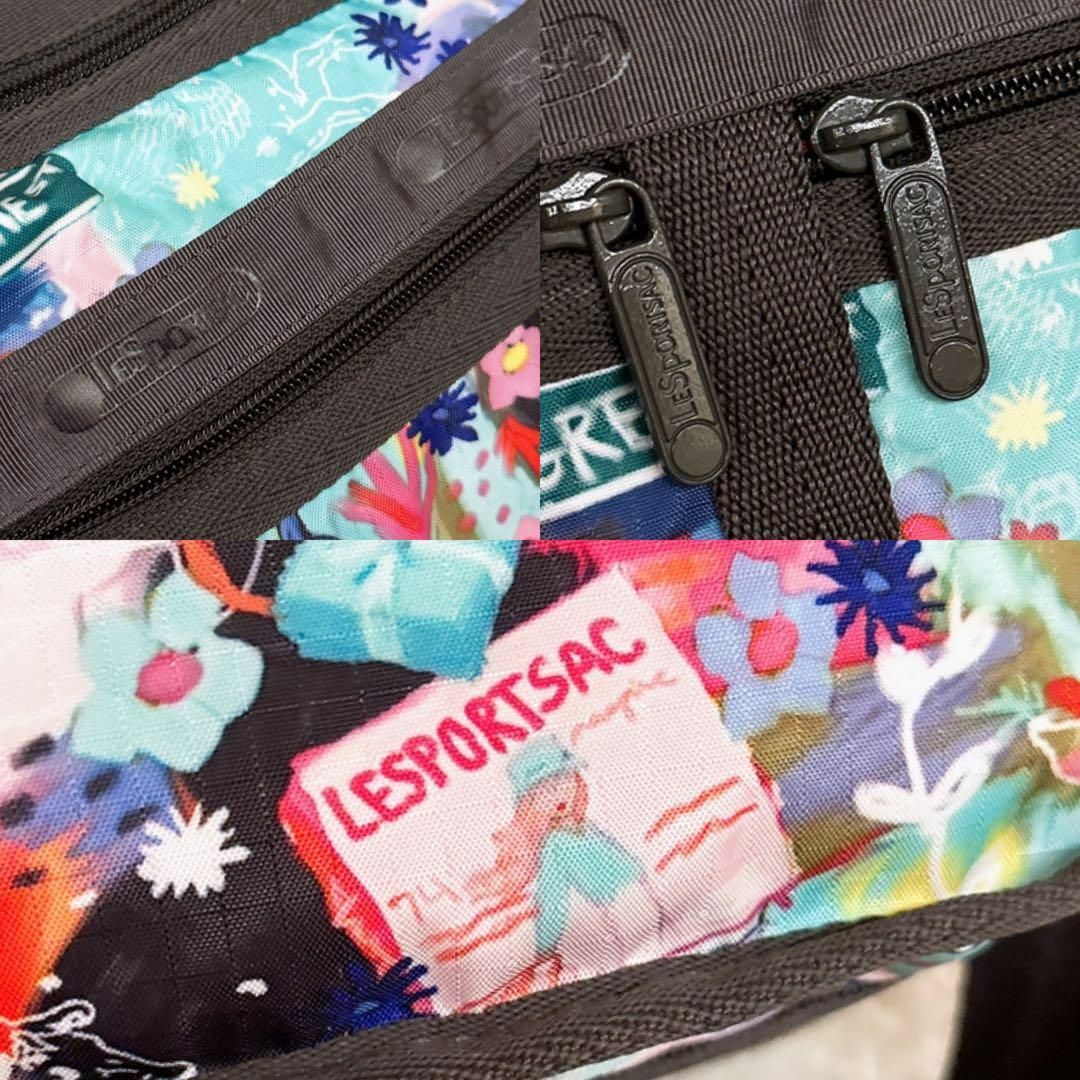 LeSportsac(レスポートサック)の美品【レスポートサック】アート デザイン ショルダーバッグ水彩 カラフル×グレー レディースのバッグ(ショルダーバッグ)の商品写真