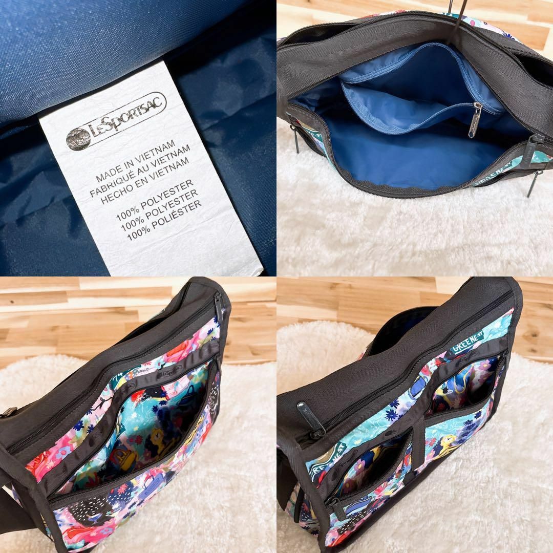 LeSportsac(レスポートサック)の美品【レスポートサック】アート デザイン ショルダーバッグ水彩 カラフル×グレー レディースのバッグ(ショルダーバッグ)の商品写真