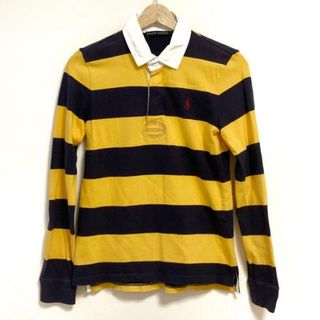 ラルフローレン(Ralph Lauren)のRalphLauren(ラルフローレン) 長袖ポロシャツ サイズL レディース - ネイビー×イエロー×アイボリー ボーダー(ポロシャツ)