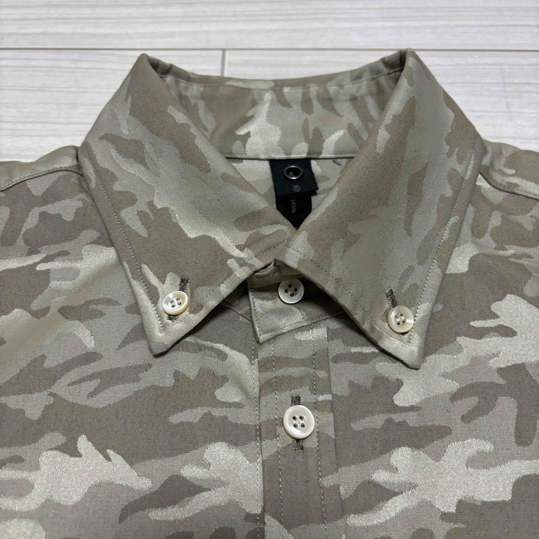 wjk(ダブルジェーケー)の極美品■wjk■jacquard camo 迷彩 微光沢 ストレッチ シャツ M メンズのトップス(シャツ)の商品写真