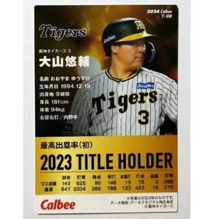 ハンシンタイガース(阪神タイガース)の大山悠輔 最高出塁率カード 阪神タイガース 2024 プロ野球チップスカード(応援グッズ)