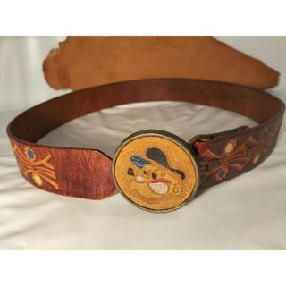 ヴィンテージ(VINTAGE)の【極美品】【ＵＳＡヴィンテージ】ＰＯＰＥＹＥ　高級レザーベルト　ＵＳＡ製正規品(ベルト)