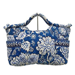 ヴェラブラッドリー(Vera Bradley)のVera Bradley(ベラブラッドリー) ハンドバッグ - ブルー×白×マルチ 花柄 コットン(ハンドバッグ)