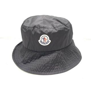 モンクレール(MONCLER)のMONCLER(モンクレール) 帽子 M - 黒 帽子 (その他) ナイロン(その他)