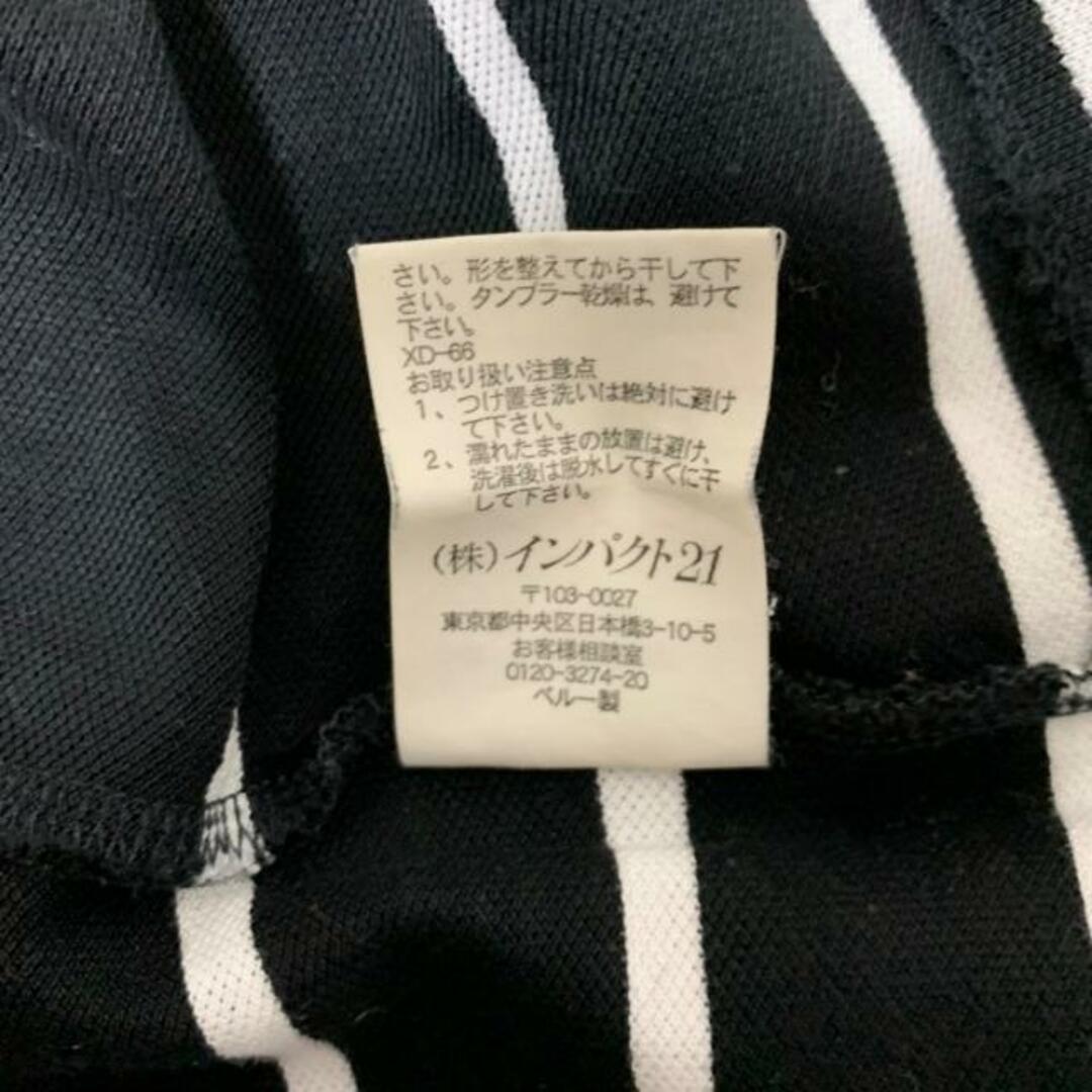 POLO RALPH LAUREN(ポロラルフローレン)のPOLObyRalphLauren(ポロラルフローレン) 半袖ポロシャツ サイズLL レディース - 黒×白 ボーダー レディースのトップス(ポロシャツ)の商品写真