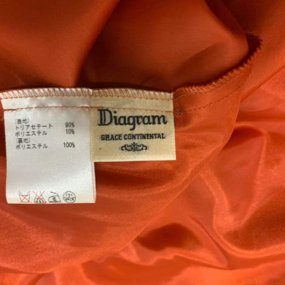 Diagram GRACE CONTINENTAL(ダイアグラム) ロングスカート サイズ36 S レディース美品  - オレンジ マキシ丈 レディースのスカート(ロングスカート)の商品写真