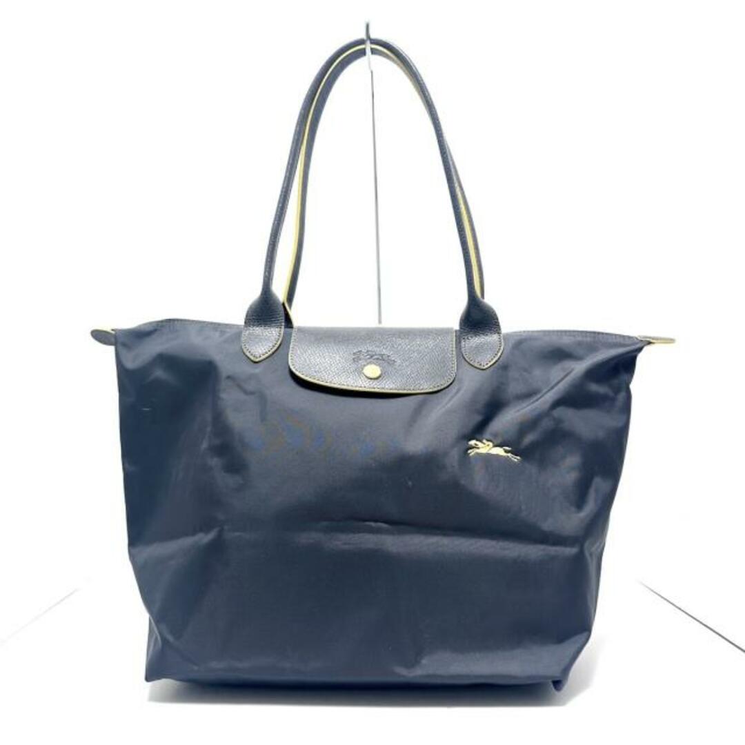 LONGCHAMP(ロンシャン)のLONGCHAMP(ロンシャン) ショルダーバッグ ル・プリアージュクラブ L1899619300 ダークグレー×イエロー 折りたたみ ナイロン×レザー レディースのバッグ(ショルダーバッグ)の商品写真