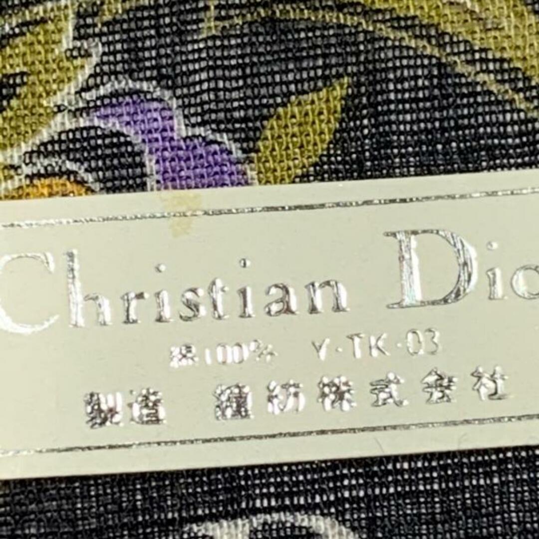 Christian Dior(クリスチャンディオール)のDIOR/ChristianDior(ディオール/クリスチャンディオール) ハンカチ - 黒×パープル×マルチ レディースのファッション小物(ハンカチ)の商品写真