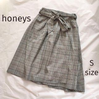 HONEYS - 【美品】Honeys ハニーズ　グレンチェック　フレアスカート　S 膝丈