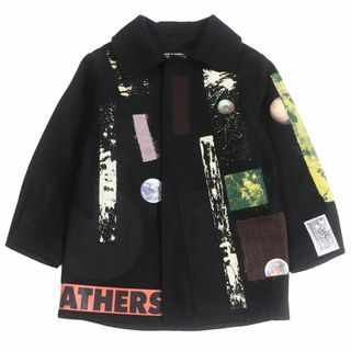 ラフシモンズ(RAF SIMONS)の極美品□RAF SIMONS×STERLING RUBY ラフシモンズ ARCHIVE REDUX パッチワーク フライフロント ウール100％ デザインコート ブラック 46(その他)