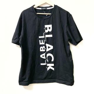 ブラックレーベルクレストブリッジ(BLACK LABEL CRESTBRIDGE)のBLACK LABEL CRESTBRIDGE(ブラックレーベルクレストブリッジ) 半袖Tシャツ サイズLL メンズ - 黒×白 クルーネック/ビックロゴ(Tシャツ/カットソー(半袖/袖なし))