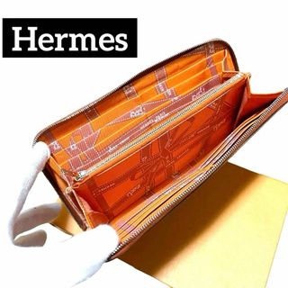 エルメス(Hermes)の✨美品✨　エルメス　長財布　アザップロングシルクイン　ヴォーエプソン　am7(財布)