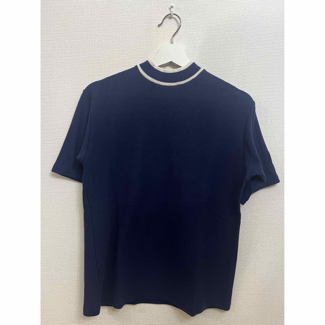 Brandy Melville(ブランディーメルビル)の✿古着 used✿モックネック半袖コットンニット レディースのトップス(Tシャツ(半袖/袖なし))の商品写真