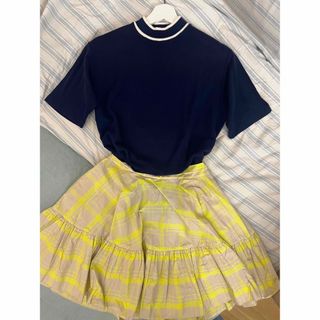 ブランディーメルビル(Brandy Melville)の✿古着 used✿モックネック半袖コットンニット(Tシャツ(半袖/袖なし))