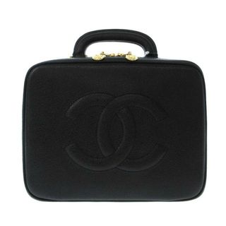 シャネル(CHANEL)のCHANEL(シャネル) バニティバッグ レディース - A07061 黒 ゴールド金具 キャビアスキン(その他)