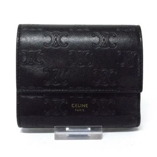 セリーヌ(celine)のCELINE(セリーヌ) 3つ折り財布 スモール トリフォールドウォレット 10B573BFU 黒 型押し加工/マカダム柄 レザー(財布)