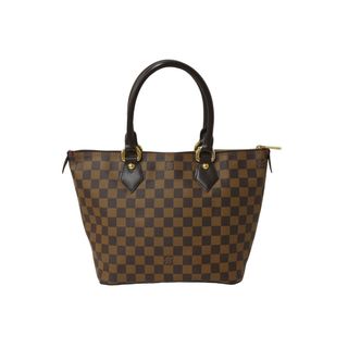 ルイヴィトン(LOUIS VUITTON)の極美品 LOUIS VUITTON ルイ ヴィトン ダミエ サレヤPM トートバッグ N51183 ブラウン PVC レザー 中古 62149(トートバッグ)