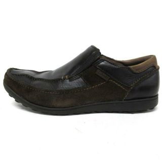 Clarks - Clarks(クラークス) シューズ 8 G メンズ - ダークブラウン×黒 レザー×スエード