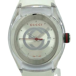 グッチ(Gucci)のGUCCI(グッチ) 腕時計 SYNCコレクション 137.3 レディース ラバーベルト シルバー(腕時計)