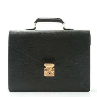 ルイヴィトン(LOUIS VUITTON)の美品 ベタなし ルイヴィトン エピ セルヴィエット コンセイエ M54422 レザー ビジネス バッグ 書類鞄 通勤 A4 メンズ EEM V5-9(ビジネスバッグ)