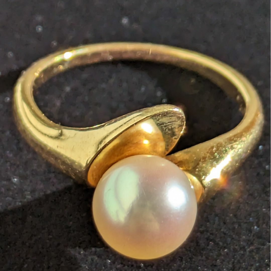 MIKIMOTO(ミキモト)の539 ミキモトパールリングK18YGイエローゴールド7.0mm9号 レディースのアクセサリー(リング(指輪))の商品写真