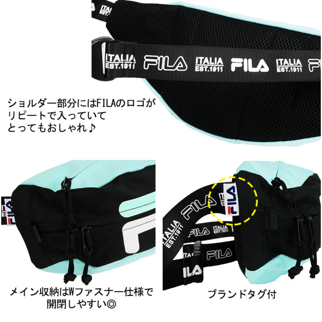 FILA(フィラ)のウエストバッグ ボディバッグ 斜め掛け おでかけ 旅行 行楽 学生 軽量 フィラ メンズのバッグ(ウエストポーチ)の商品写真