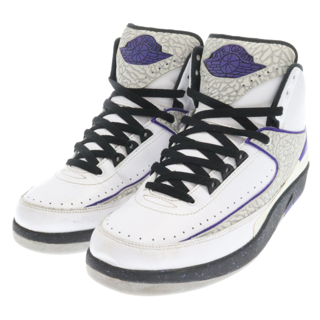 NIKE(ナイキ)のNIKE ナイキ WMNS AIRJORDAN2 RETRO Dark Concord ウィメンズ エアジョーダン2 レトロ ダーク コンコルド ハイカット スニーカー ホワイト US9.5/27.5cm 385475‐153 メンズの靴/シューズ(スニーカー)の商品写真