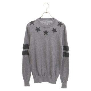 ジバンシィ(GIVENCHY)のGIVENCHY ジバンシィ 15AW スターパッチ コットンニットセーター 15F7506503 グレー(ニット/セーター)