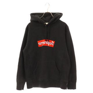 シュプリーム(Supreme)のSUPREME シュプリーム 17SS×COMME des GARCONS SHIRT Box Logo Hooded Sweatshirt コムデギャルソンシャツ ペーパーアートボックスロゴプルオーバーパーカー ブラック(パーカー)