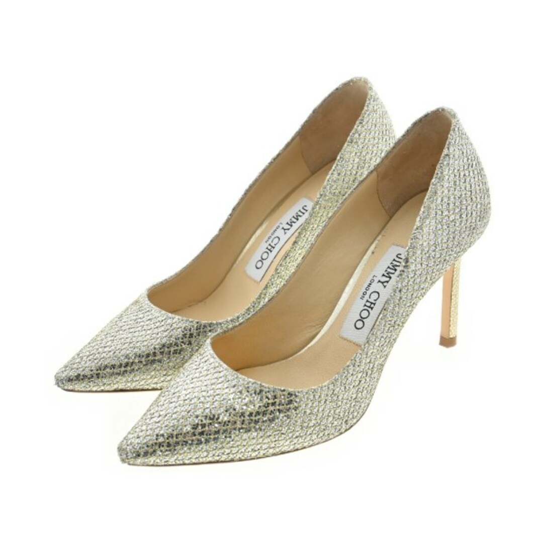 JIMMY CHOO(ジミーチュウ)のJIMMY CHOO パンプス EU35(21.5cm位) シルバーxゴールド 【古着】【中古】 レディースの靴/シューズ(ハイヒール/パンプス)の商品写真