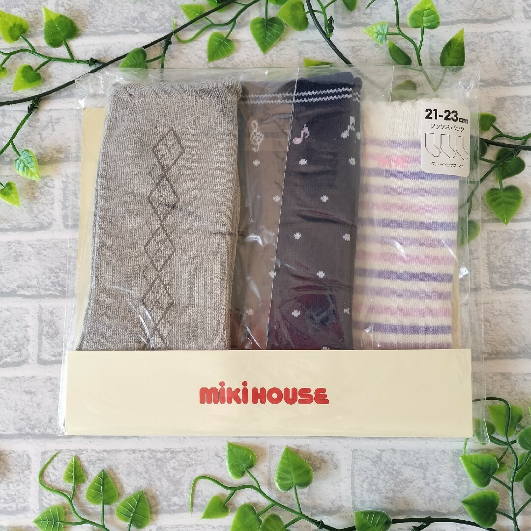 mikihouse(ミキハウス)のミキハウス ソックス 靴下 ソックスパック 21～23cm 新品未使用 キッズ/ベビー/マタニティのこども用ファッション小物(靴下/タイツ)の商品写真