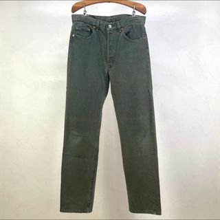 リーバイス(Levi's)の90s USA製 W33 L32 Levi's 501 カラーデニム オリーブ(デニム/ジーンズ)