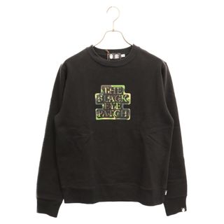 A BATHING APE アベイシングエイプ ×THE BLACK EYE PATCH LOGO CREWNECK SWEAT ブラックアイパッチ ロゴ クルーネックスウェット スウェット ブラック