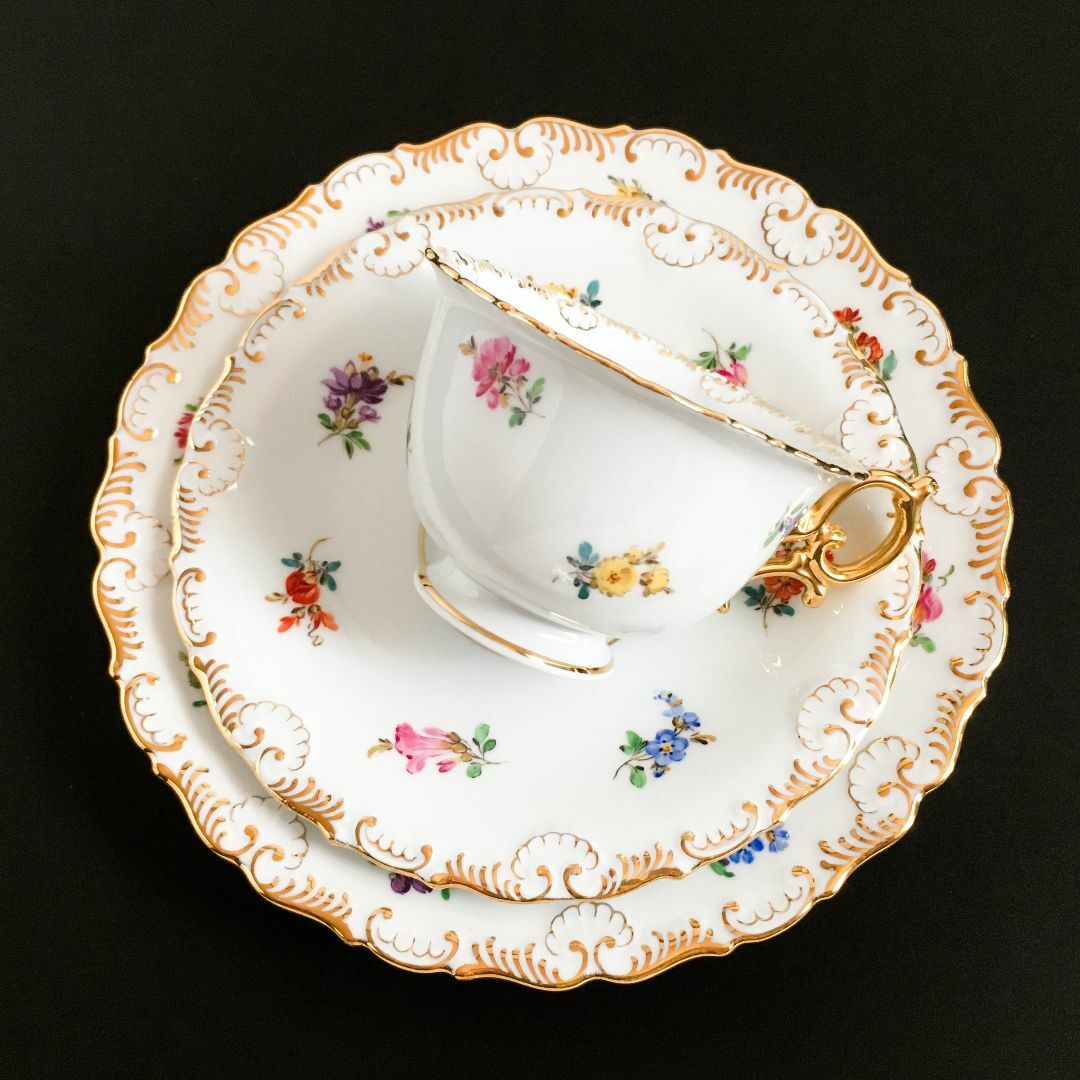 MEISSEN - マイセンのベーシックフラワー(三つ花)のメッシュ MEISSEN - マイセンのベーシックフラワー(三つ花)のメッシュ