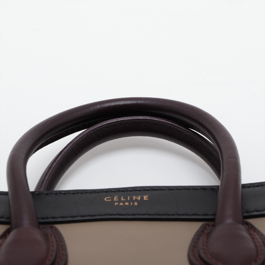 celine(セリーヌ)の極美品 セリーヌ ラゲージ ナノ ショッパー マルチカラー レザー 2WAY ショルダーバッグ 斜め掛け ハンド トート レディース EEM V45-3 レディースのバッグ(ショルダーバッグ)の商品写真