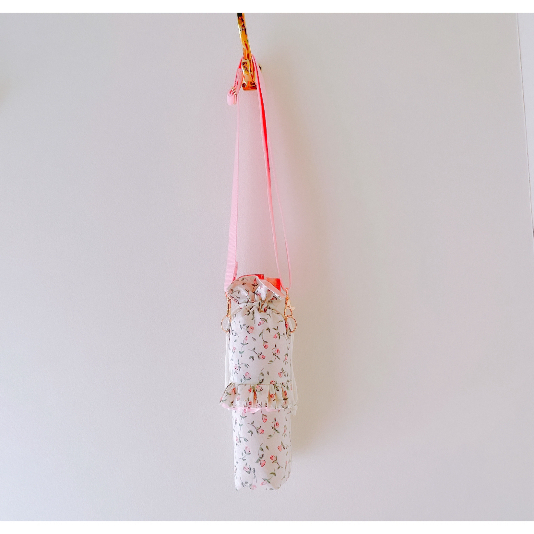 リバティ　フローティングフローラ　ドリンク　ペットボトル　水筒カバー　巾着　 ハンドメイドのキッズ/ベビー(外出用品)の商品写真