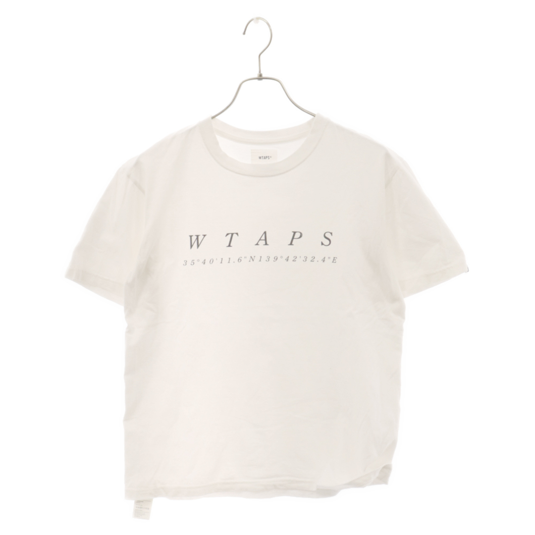 W)taps(ダブルタップス)のWTAPS ダブルタップス フロントロゴプリント クルーネックカットソー 半袖Tシャツ ホワイト メンズのトップス(Tシャツ/カットソー(半袖/袖なし))の商品写真