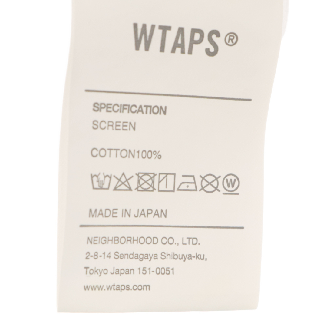 W)taps(ダブルタップス)のWTAPS ダブルタップス フロントロゴプリント クルーネックカットソー 半袖Tシャツ ホワイト メンズのトップス(Tシャツ/カットソー(半袖/袖なし))の商品写真