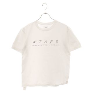 ダブルタップス(W)taps)のWTAPS ダブルタップス フロントロゴプリント クルーネックカットソー 半袖Tシャツ ホワイト(Tシャツ/カットソー(半袖/袖なし))