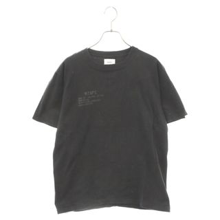 ダブルタップス(W)taps)のWTAPS ダブルタップス フロントロゴプリント クルーネックカットソー 半袖Tシャツ ブラック(Tシャツ/カットソー(半袖/袖なし))