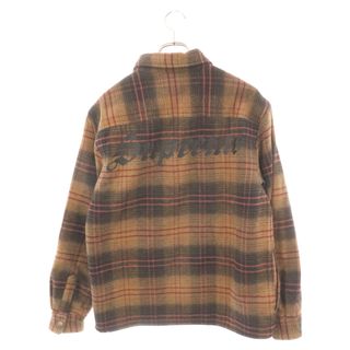 シュプリーム(Supreme)のSUPREME シュプリーム 23AW Lined Flannel Snap Shirt ラインド フランネル スナップ 長袖シャツ バックロゴ刺繍 裏ボア ブラウン(シャツ)