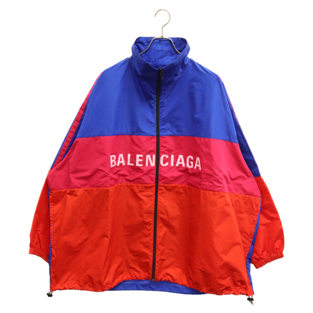 Balenciaga(バレンシアガ)のBALENCIAGA バレンシアガ 18SS フロント ロゴプリント ジップアップブルゾンジャケット レッド/ブルー BL08 528638 TYD33 6210 メンズのジャケット/アウター(ブルゾン)の商品写真