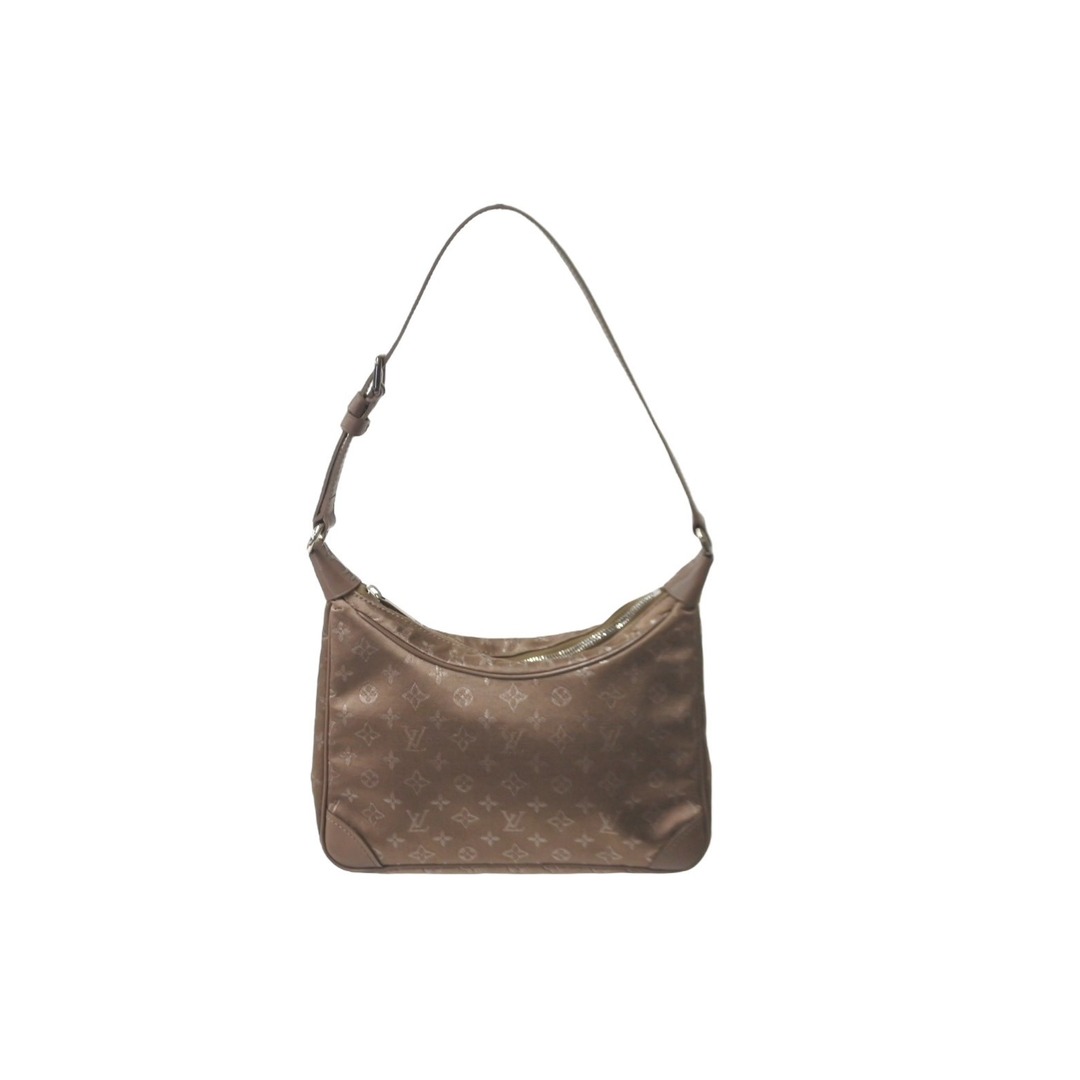 LOUIS VUITTON(ルイヴィトン)のLOUIS VUITTON ルイヴィトン リトルブローニュ ハンドバッグ モノグラムサテン M92143 ベージュ レザー 美品 中古 61265 レディースのバッグ(ハンドバッグ)の商品写真