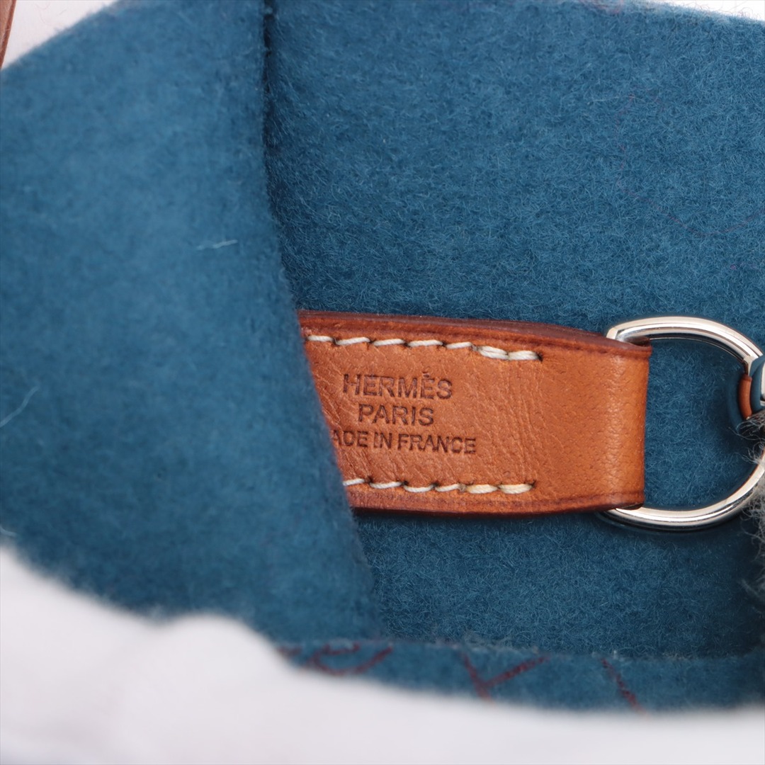 Hermes(エルメス)の極美品 エルメス □L 刻印 カリミ MM フェルト レザー トート バッグ ブルー ショルダー 通勤 A4 メンズ レディース EEM V48-4 メンズのバッグ(トートバッグ)の商品写真