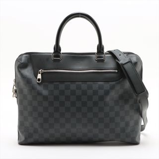 ルイヴィトン(LOUIS VUITTON)の極美品 ヴィトン ダミエ グラフィット ポルト ドキュマン ジュール PDJ 2WAY ビジネス バッグ 斜め掛け ショルダー メンズ EEM V48-5(ビジネスバッグ)