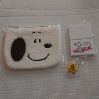 スヌーピー(SNOOPY)の《未使用》スヌーピー もふもふマルチポーチ&印鑑ケースセット(ポーチ)